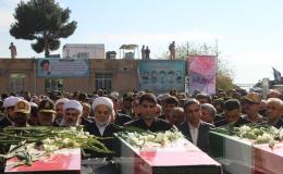 استقبال از ۳ شهید گمنام دفاع مقدس در کردستان