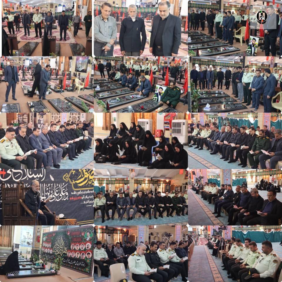 غبارروبی گلزار شهدای لارستان با یاد شهدای عرصه مبارزه با مواد مخدر
