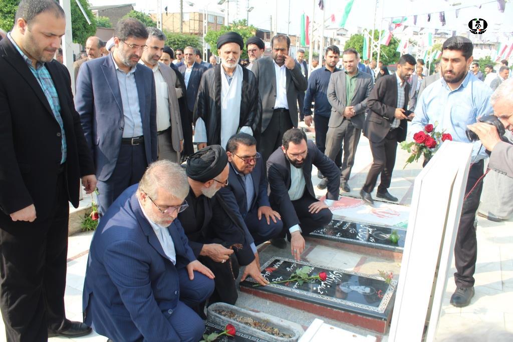 آئین غبار روبی مزار شهدای مبارزه با موادمخدر در مازندران